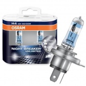 Лампы Osram Н4 (60/55) (+110% яркости) Night Breaker Unlimited ресурс +50% 2шт.