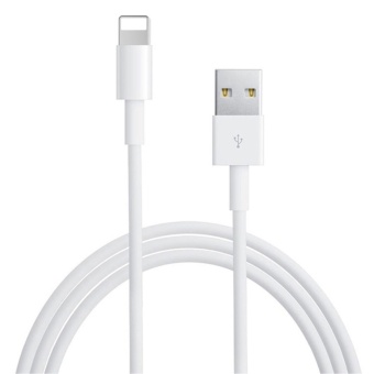 Кабель USB - Apple Lightning белый 2,1А 1,0м