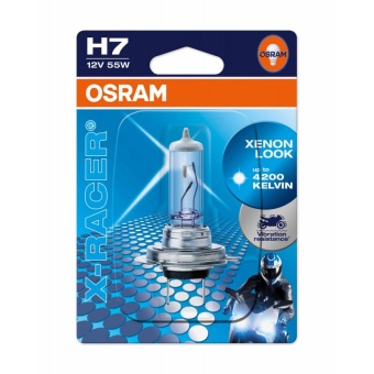 Лампа Osram H7 (55) X-Racer (блистер) 12В 1шт.