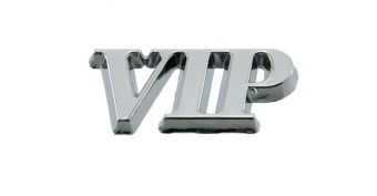 Наклейка металл "VIP" серебро