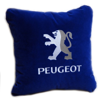Подушка автомобильная Peugeot синяя